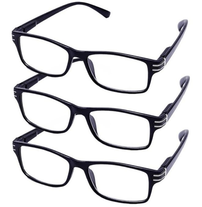 3 Pack Reading Glasses for Men and Women Comfortable Scratch Resistant Reading Glasses for Phone Computer +1.00 to +4.00 with Case and Free Cotton Handkerchief - Image 1